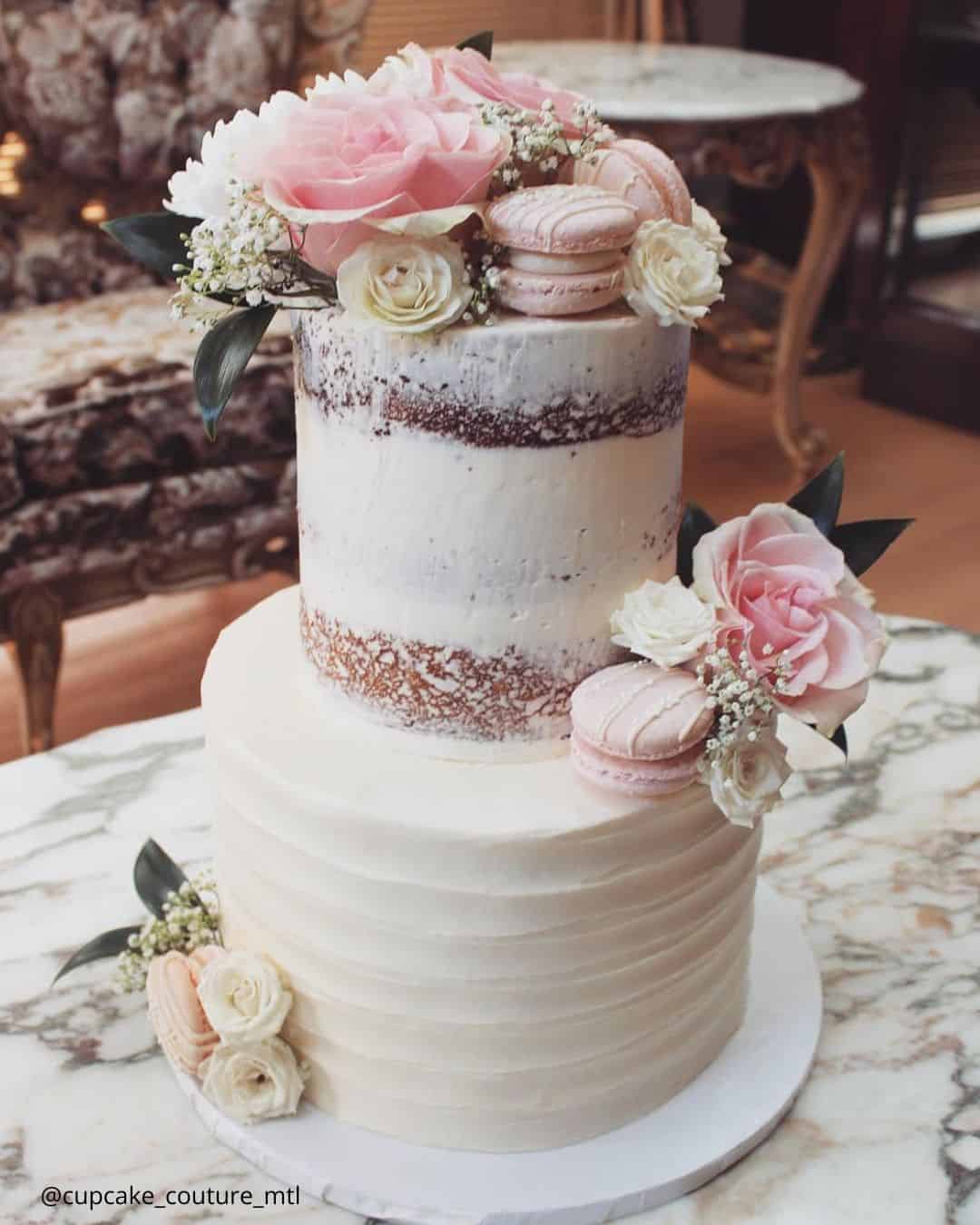Tier Naked Wedding Cakes