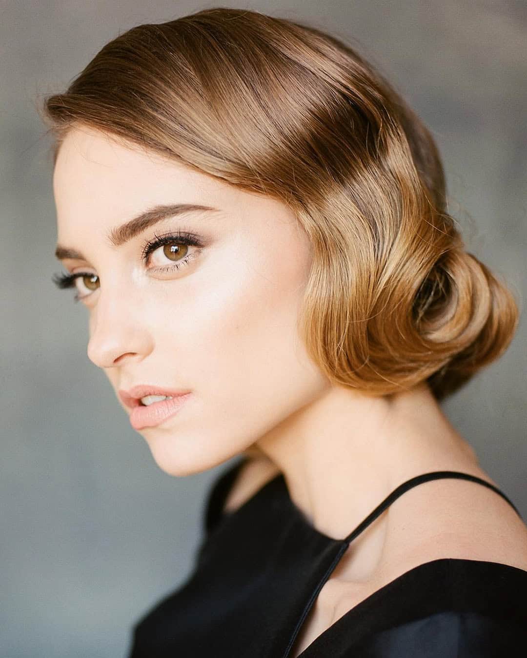 Old Hollywood Wedding Hair With Veil