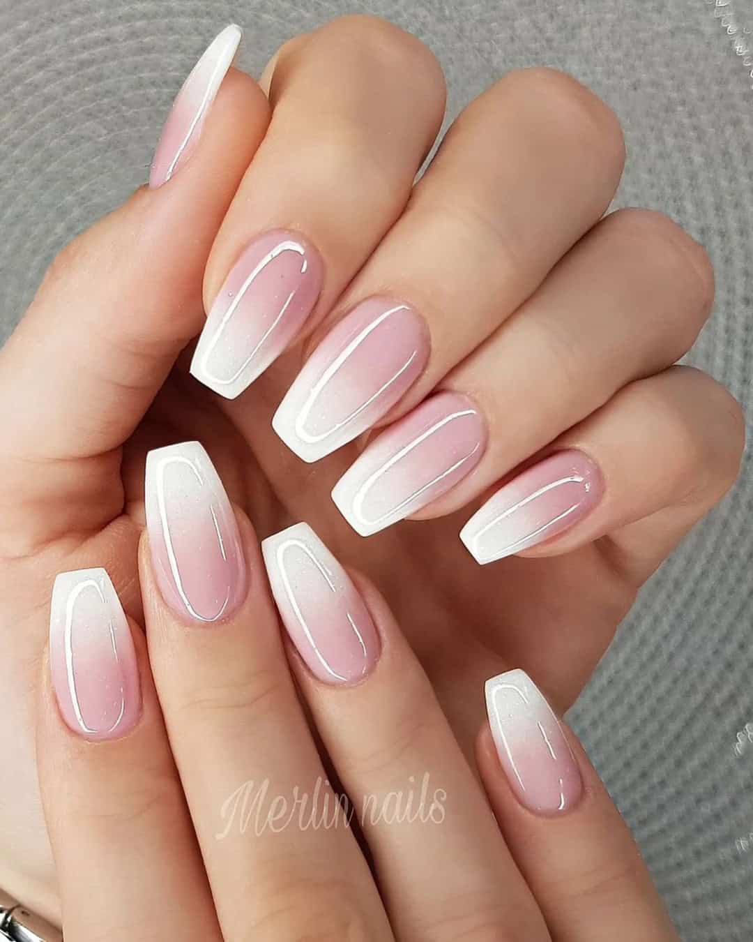 French Ombre Wedding Nails
