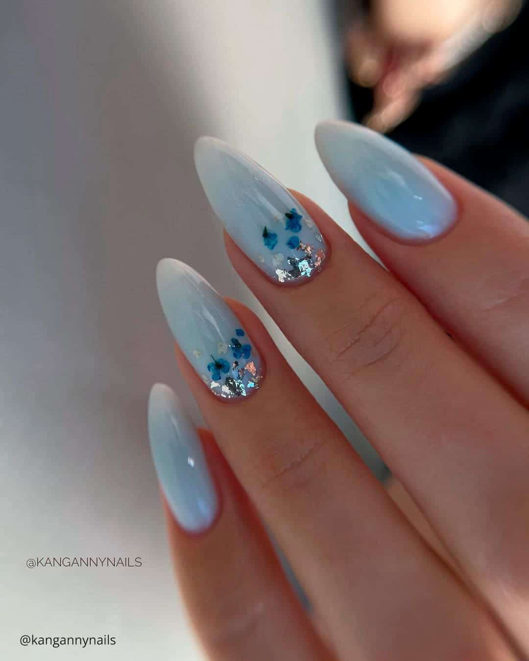 Ombre Wedding Nails Short