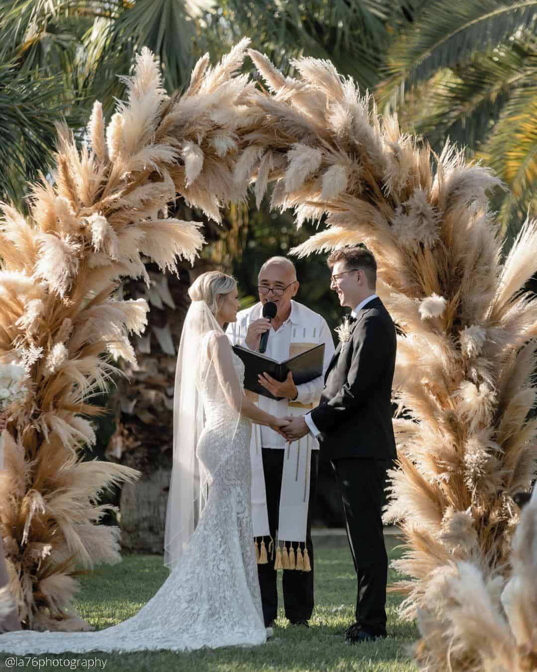 Pampas Grass wedding Arch