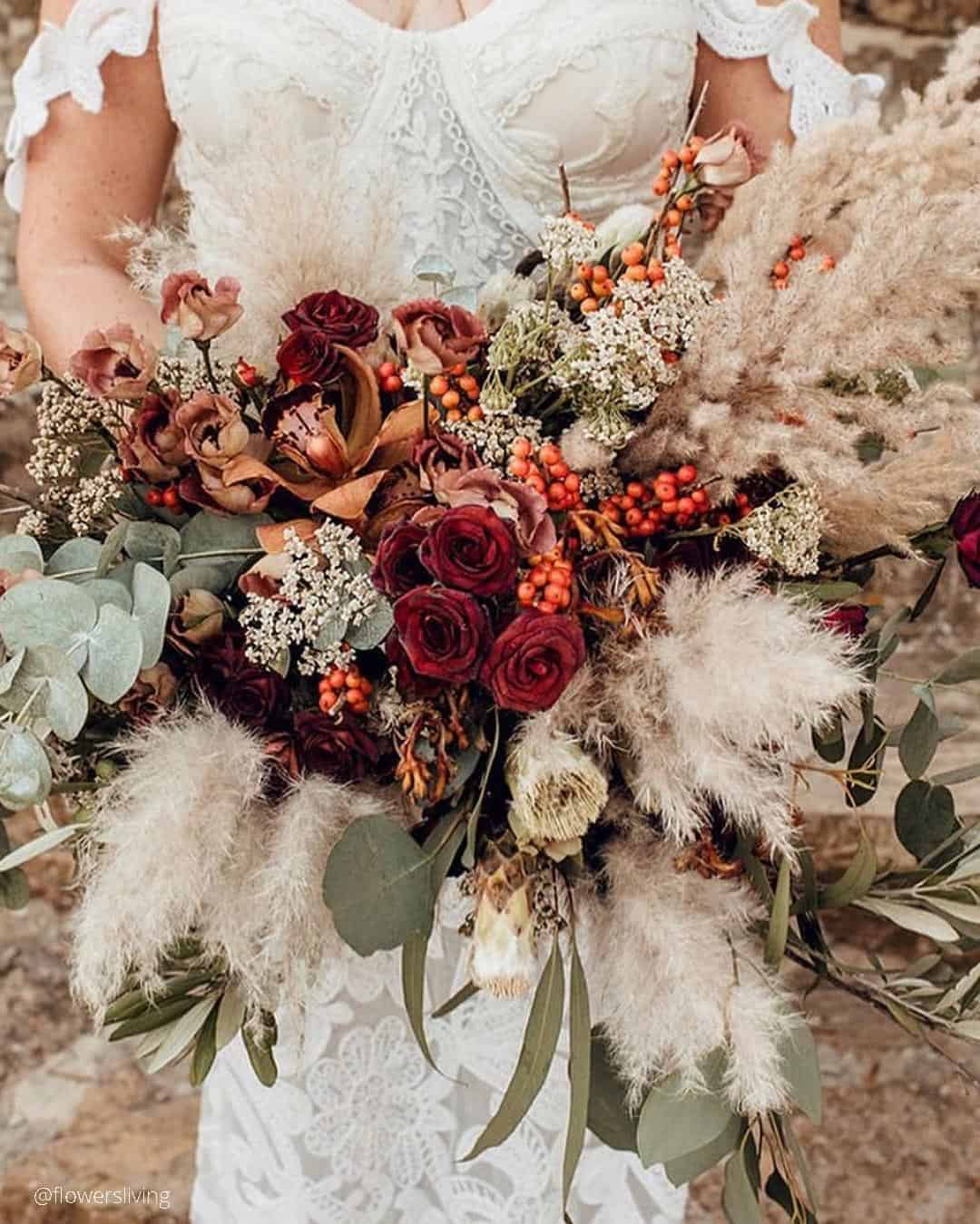 Wedding Bouquet Ideas With Pampas Grass