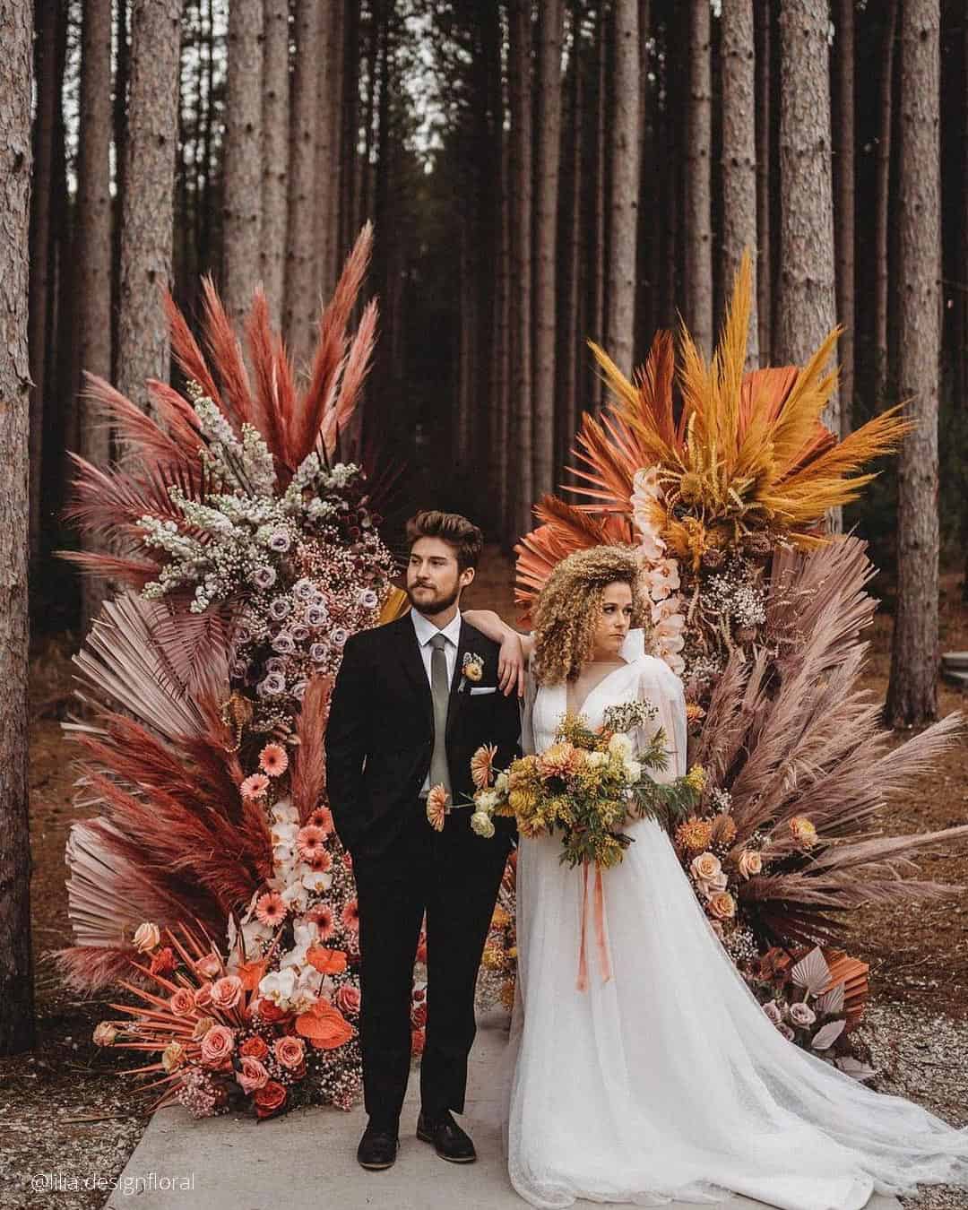 Pampas Grass wedding Arch