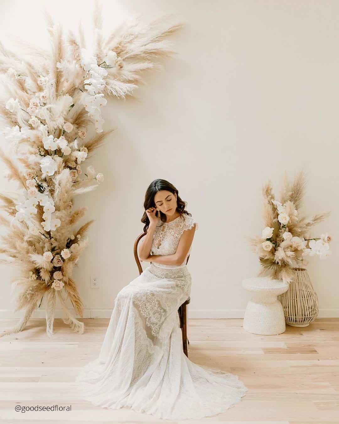 Backdrop Ideas With Pampas Grass