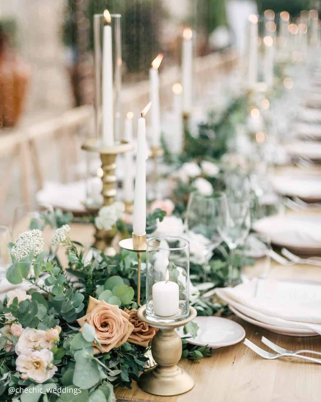 Wedding Centerpiece with Candles