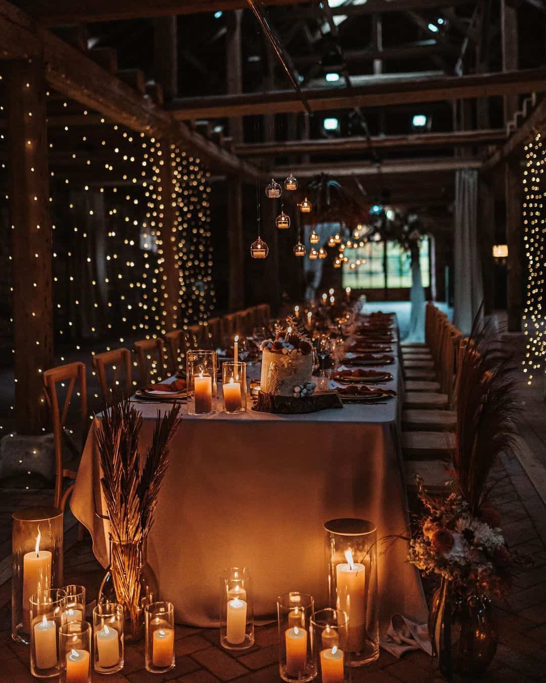 Floating Candles Wedding Centerpiece