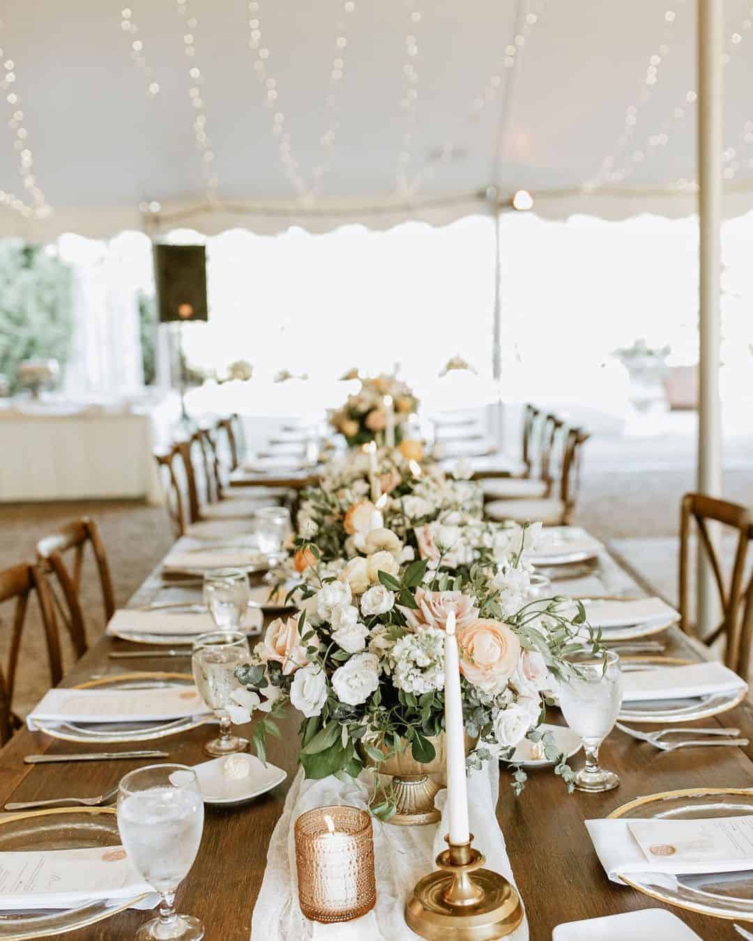 Wedding Candles Ideas with Greenery