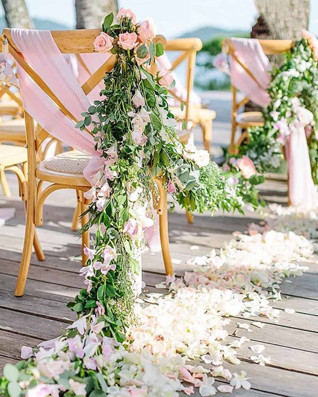 Rose Gold Wedding Seating Decor