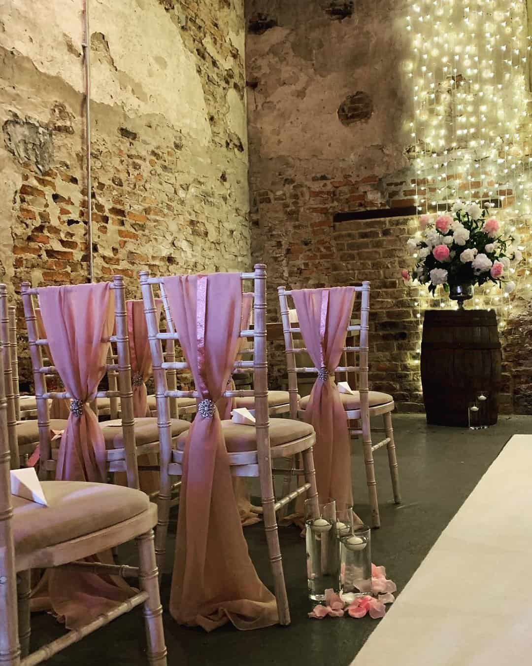 Rose Gold Wedding Seating Decor