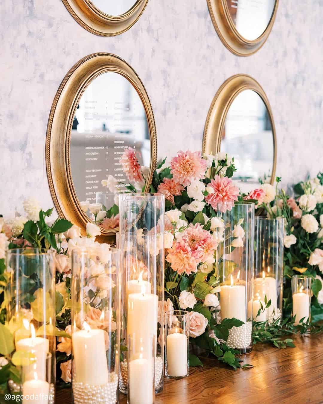 Rose Gold Decorations With Flowers