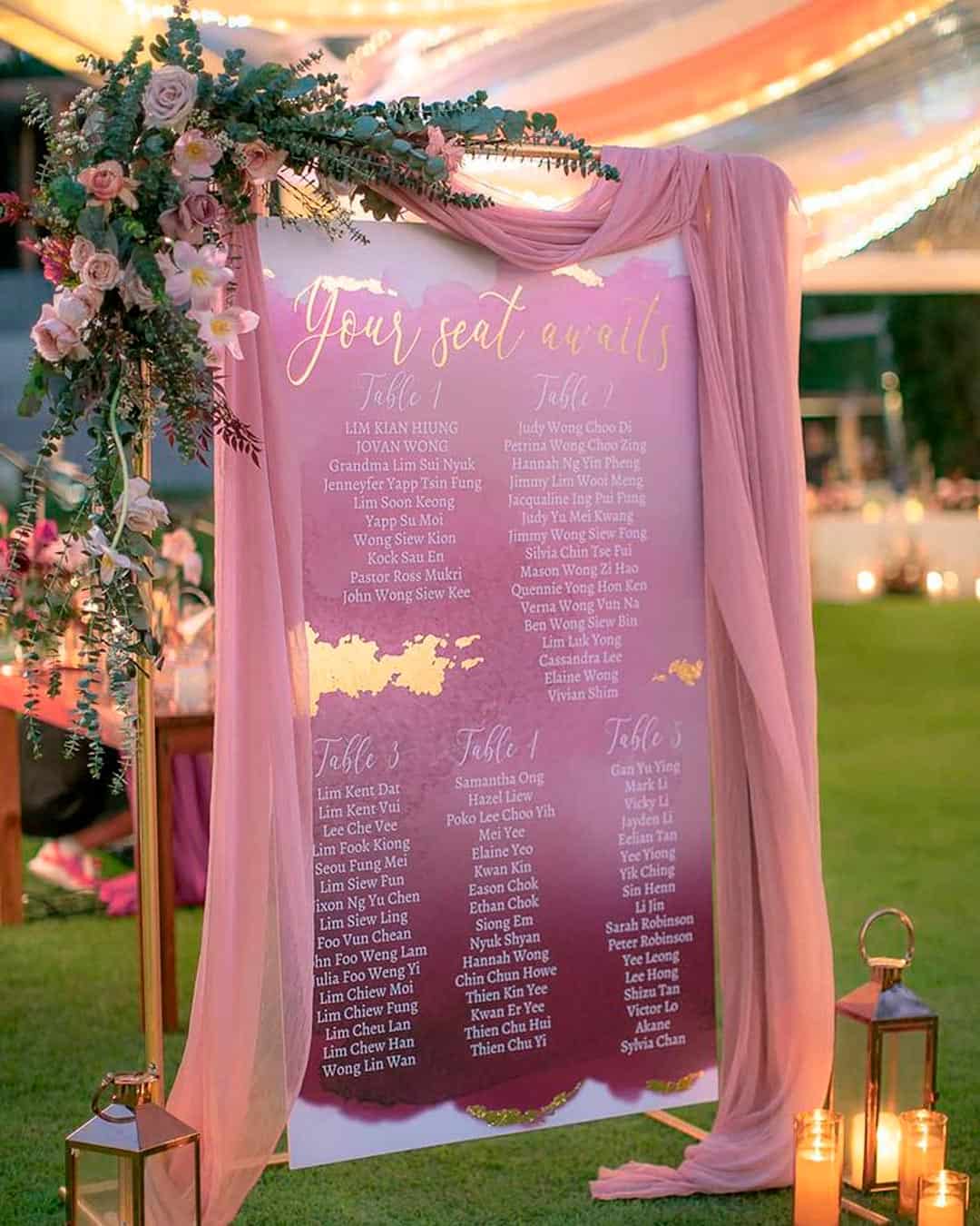 Rose Gold Decorations With Flowers