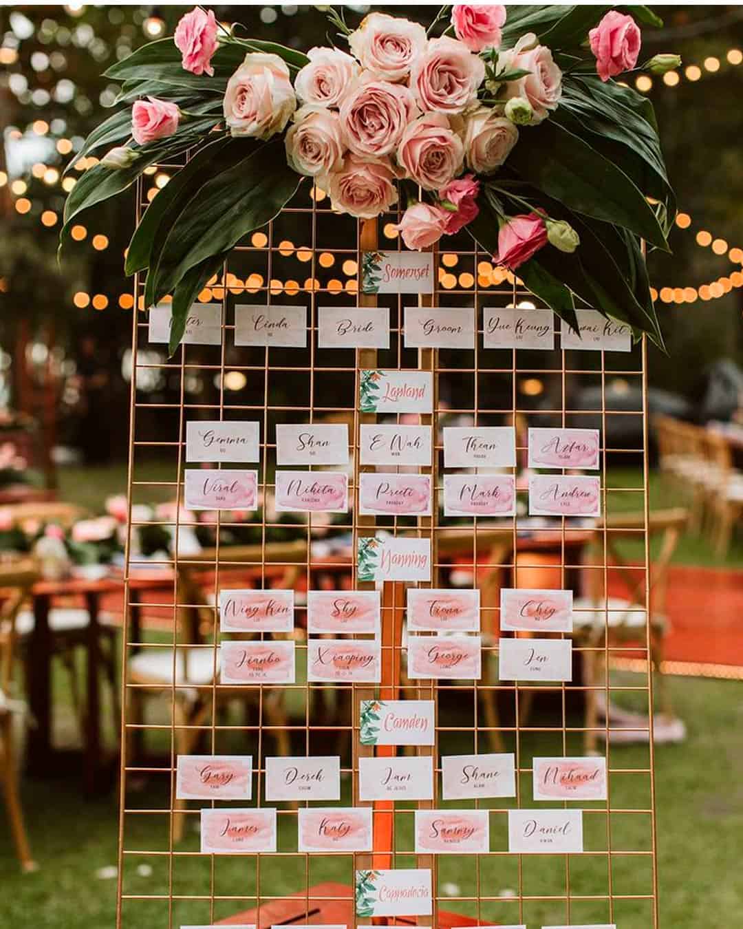 Rose Gold Decorations With Flowers