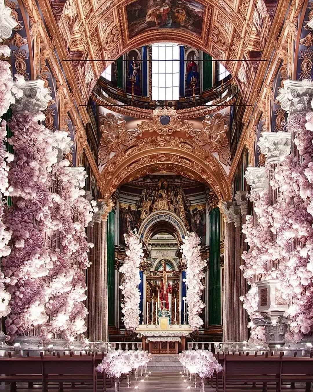 Rose Gold Wedding Aisle Decor Ideas