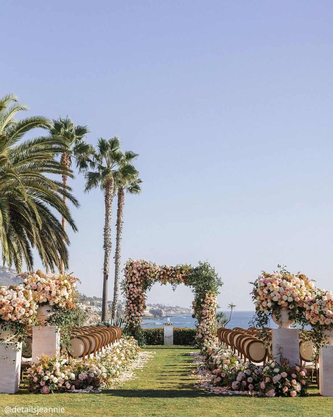 Rose Gold Wedding Arch Ideas