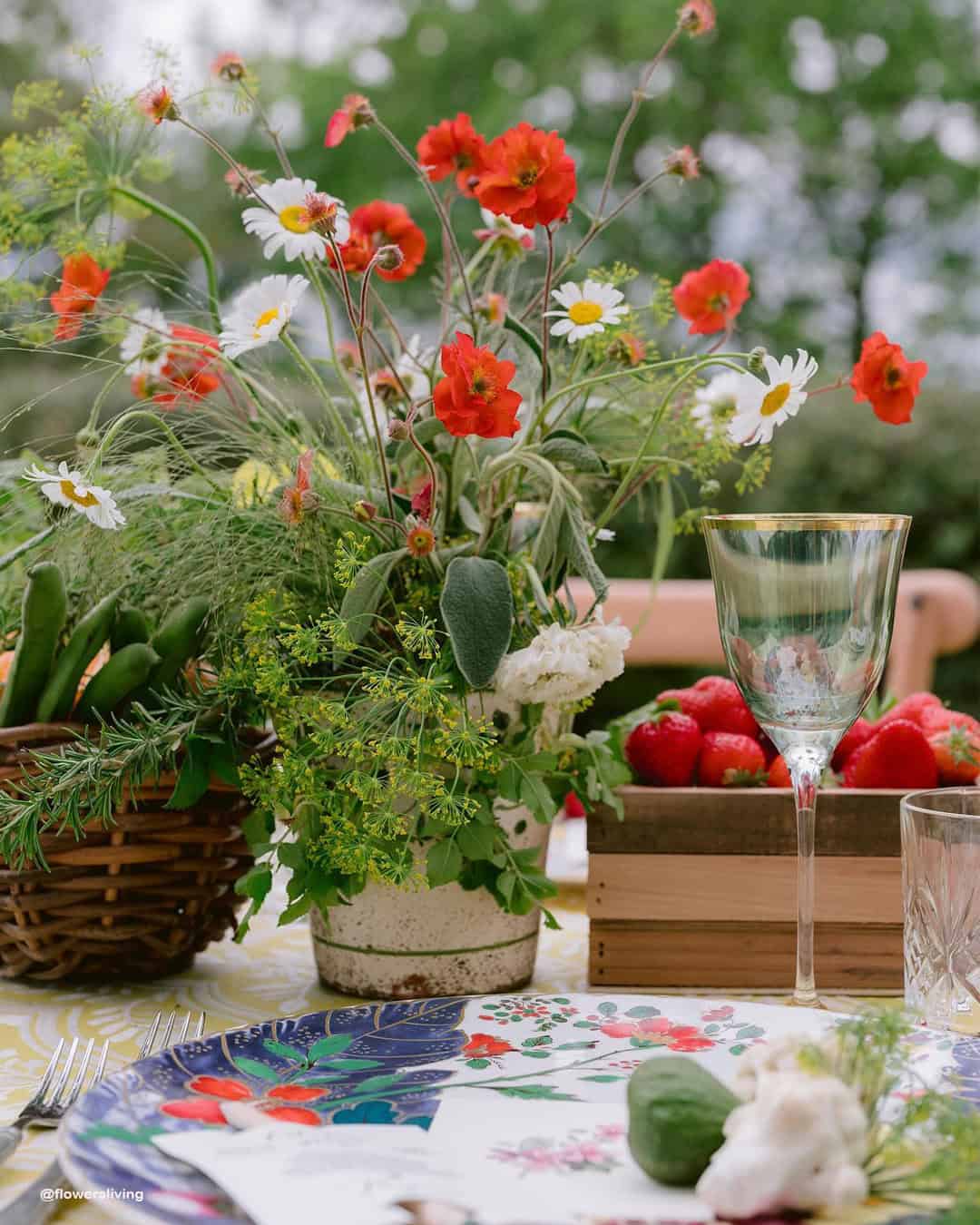 Rustic Centerpieces with vegetables