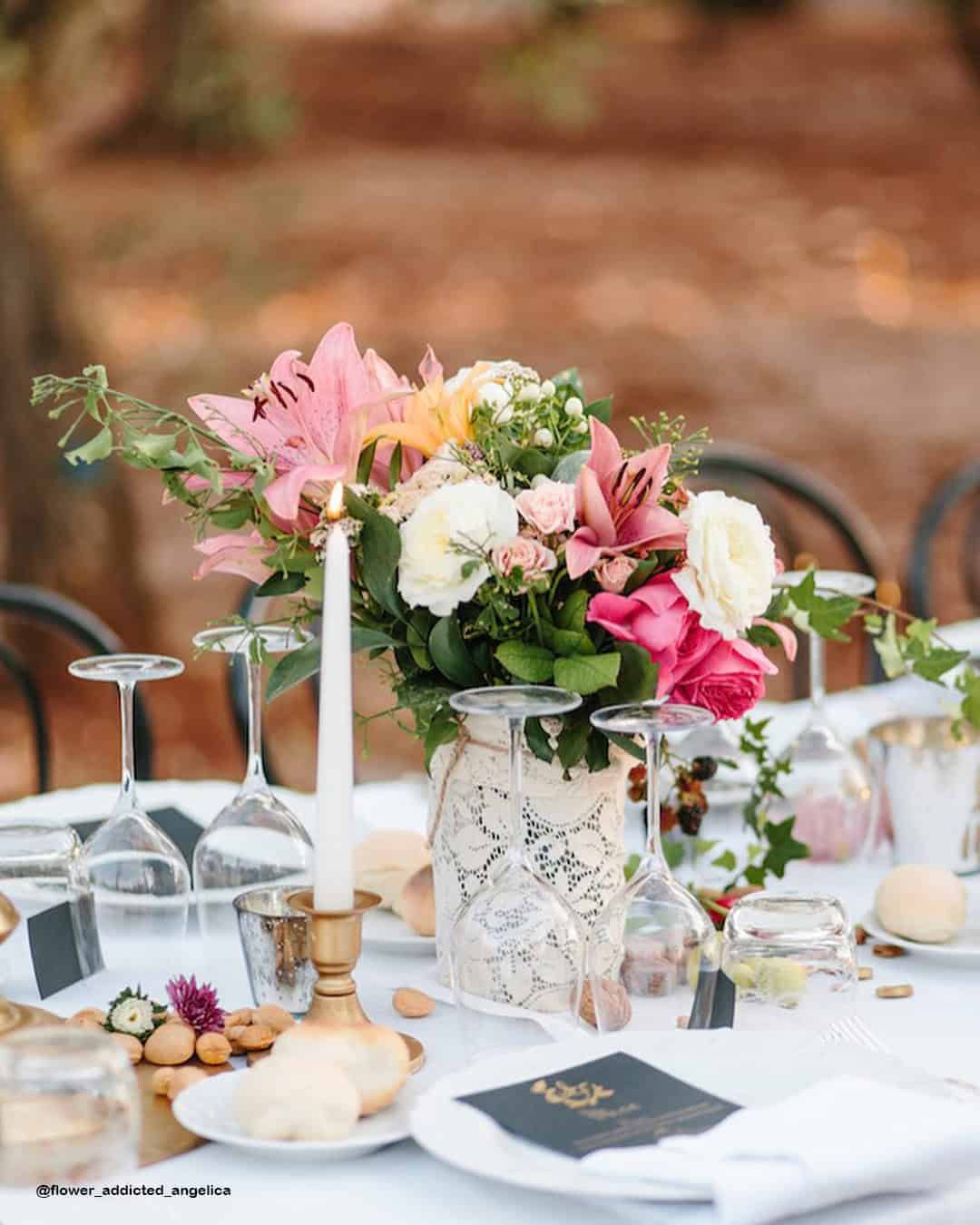 Mason Jars Wedding Centerpieces