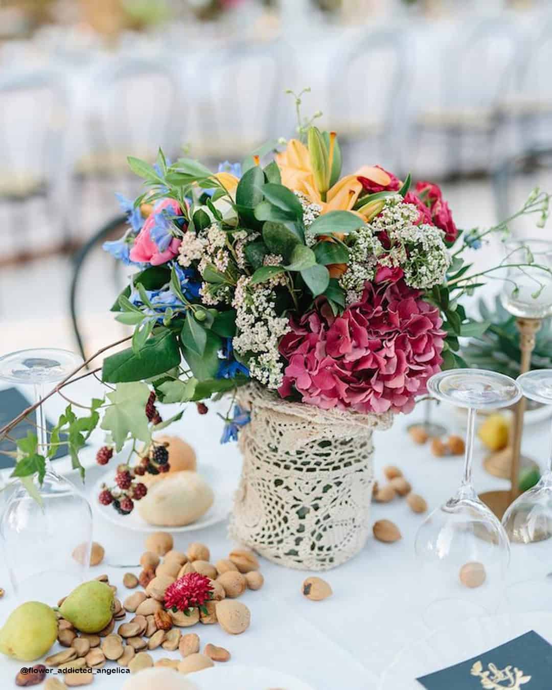 Mason Jars Wedding Centerpieces