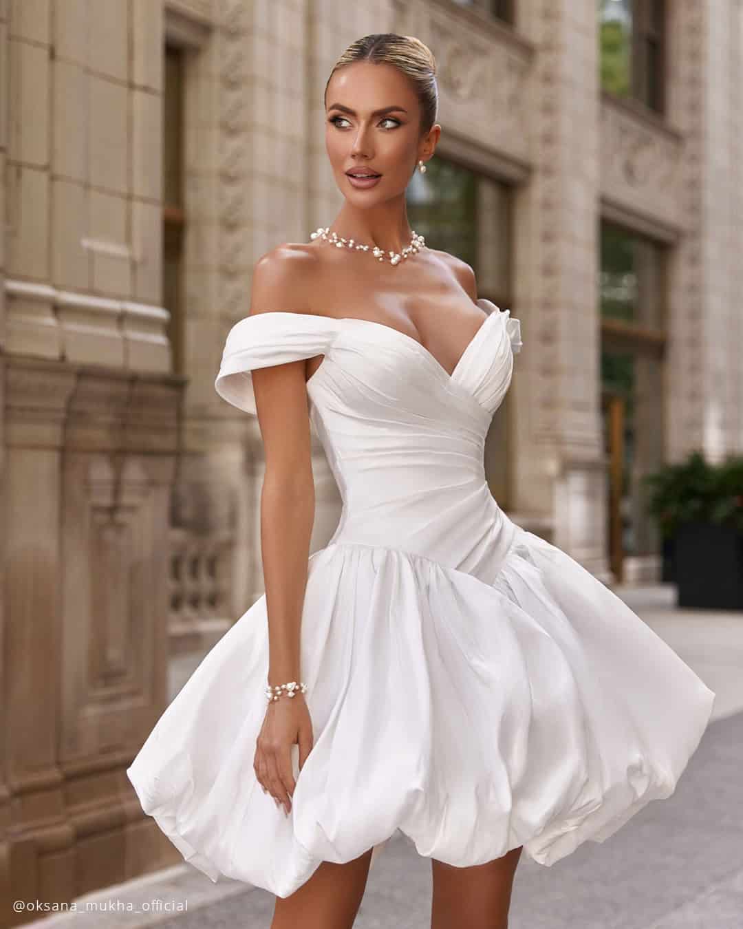 Bubble Hem Wedding Dresses