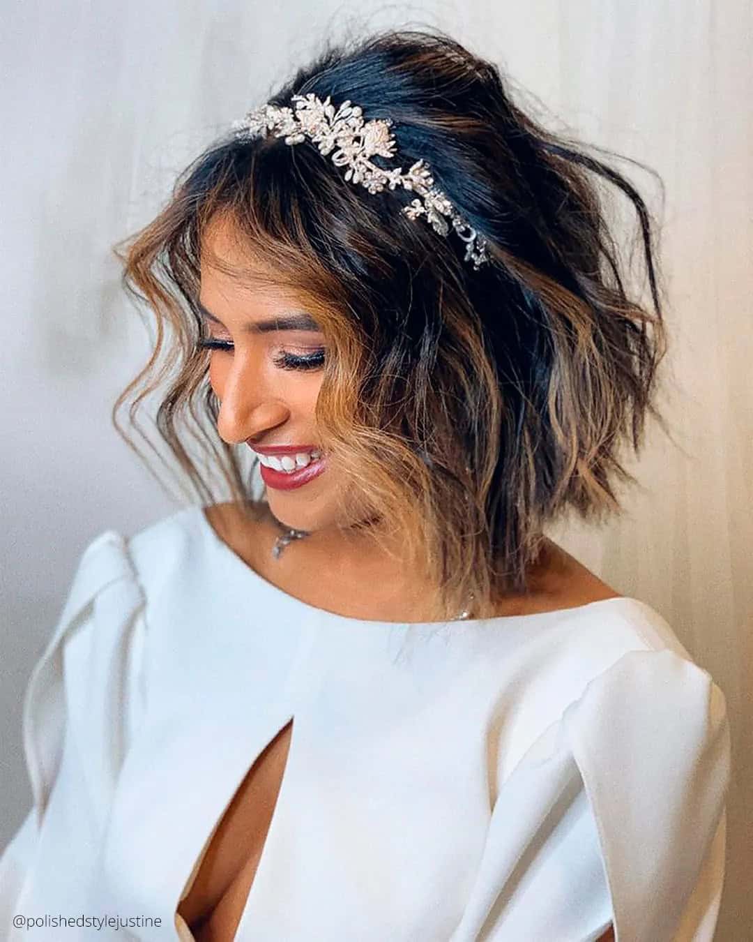 Boho Wedding Hairstyles For Short Hair