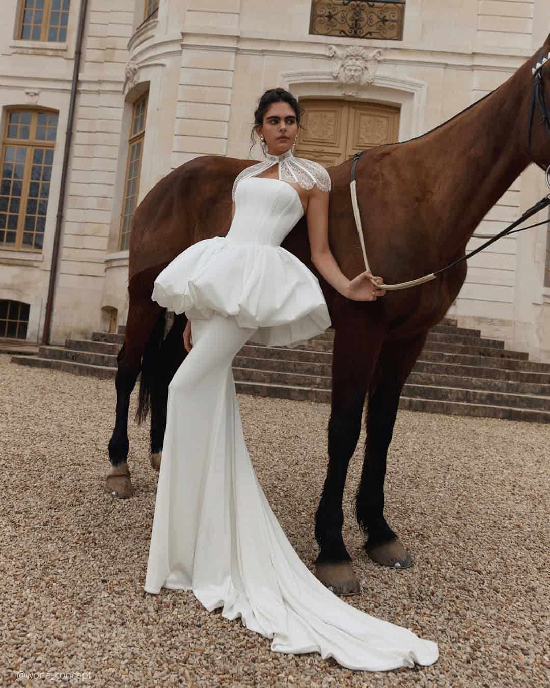Bubble Hem Simple Wedding Dresses
