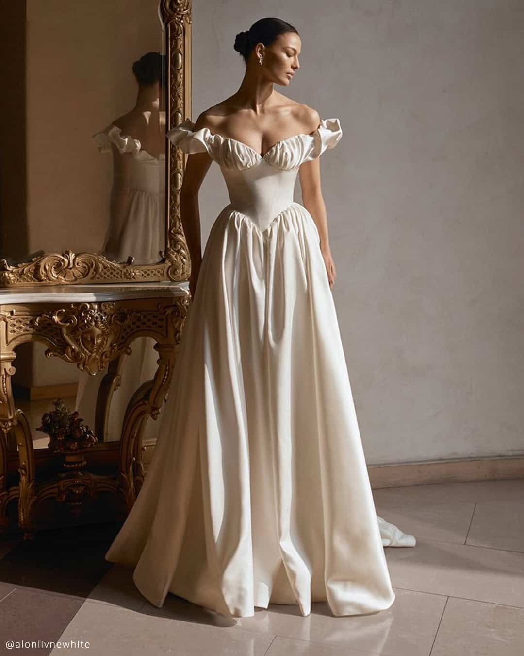Basque Waist Wedding Dresses