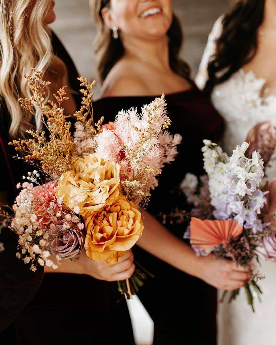 Bouquets In A Boho Style