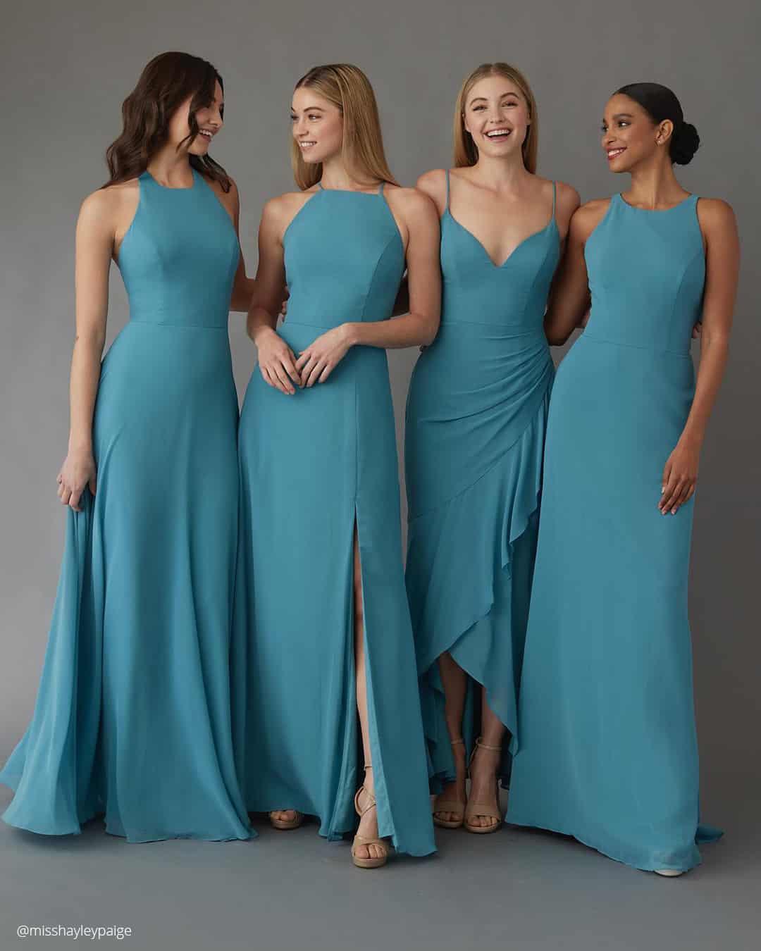 Slate Blue Bridesmaid Dresses