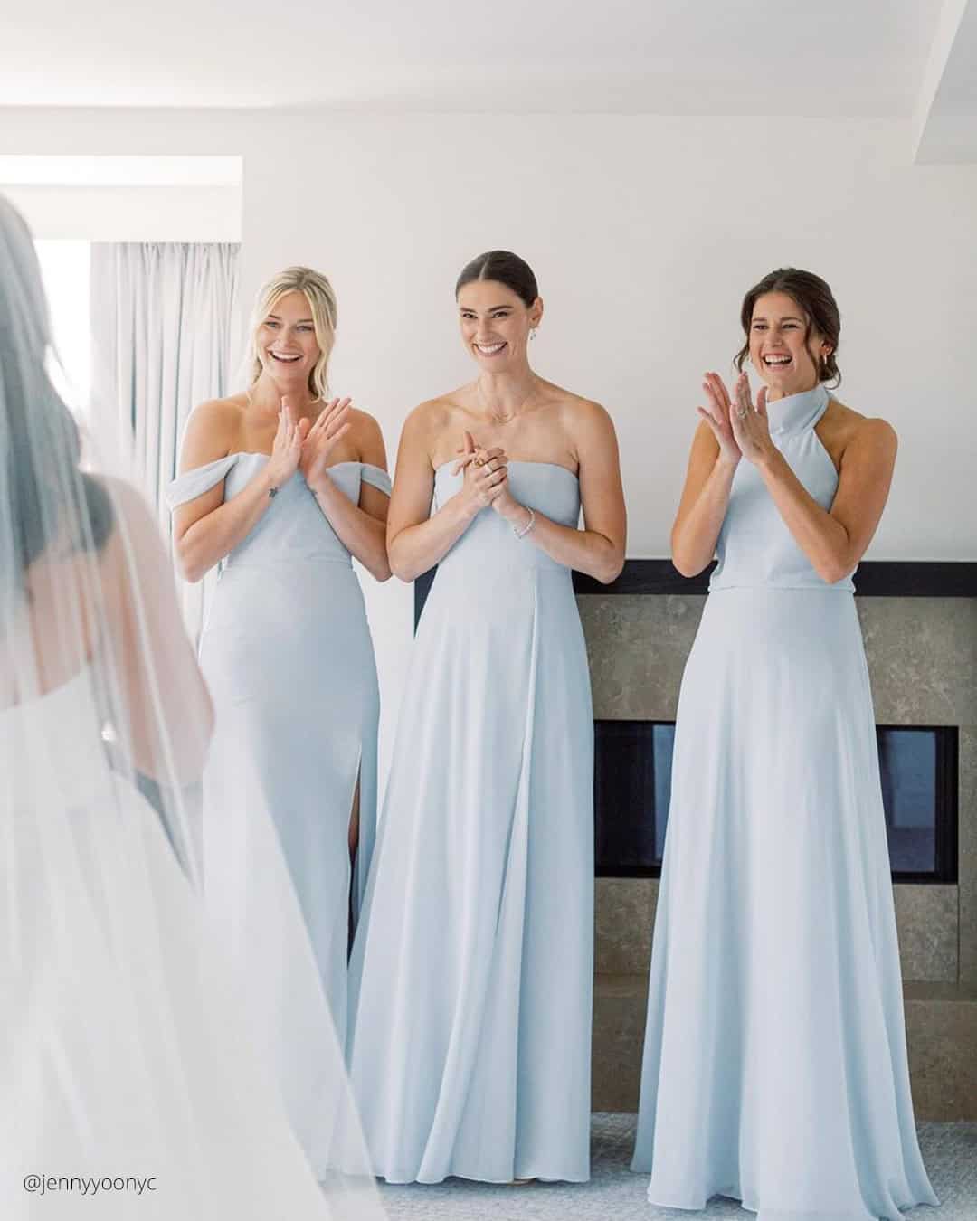 Pale Blue Bridesmaid Dresses