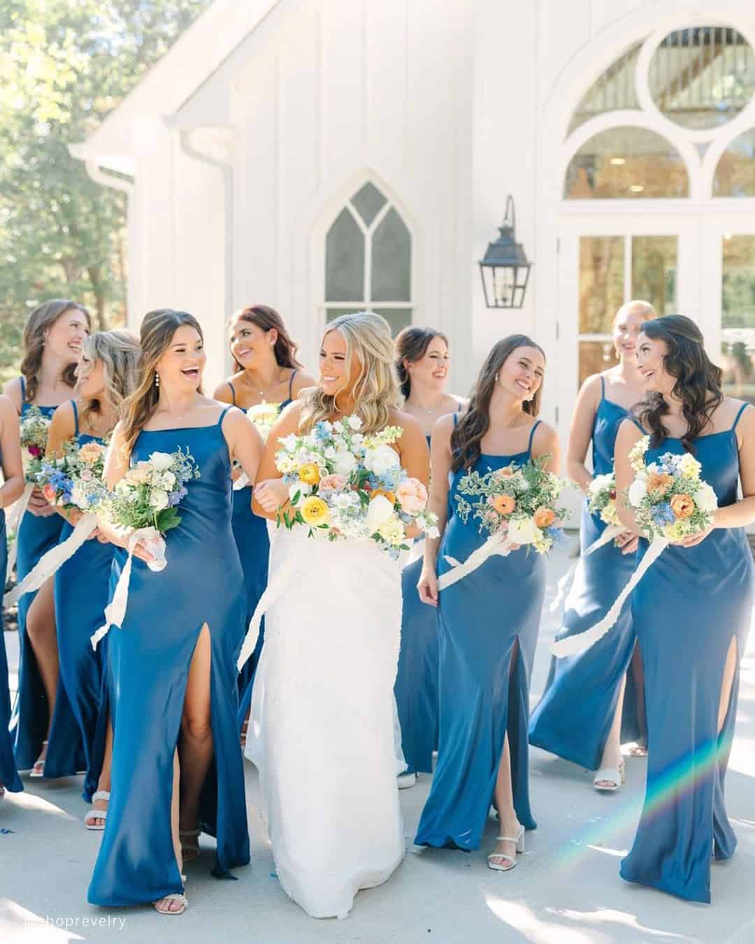 Navy Blue Bridesmaid Dresses