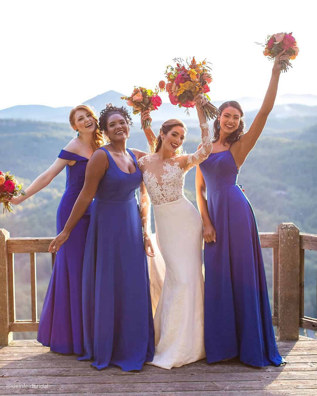 Navy Blue Bridesmaid Dresses