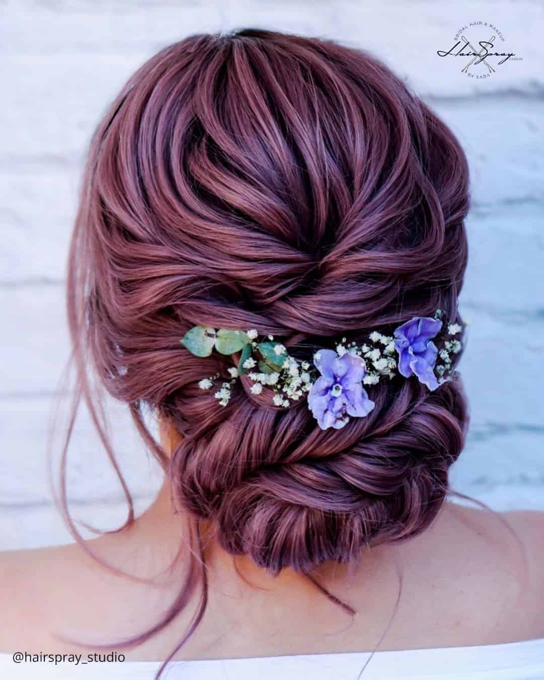 Wedding Hairstyles With Real Flowers