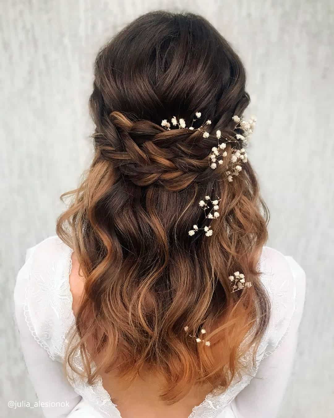 Braided Wedding Hairstyles With Flowers