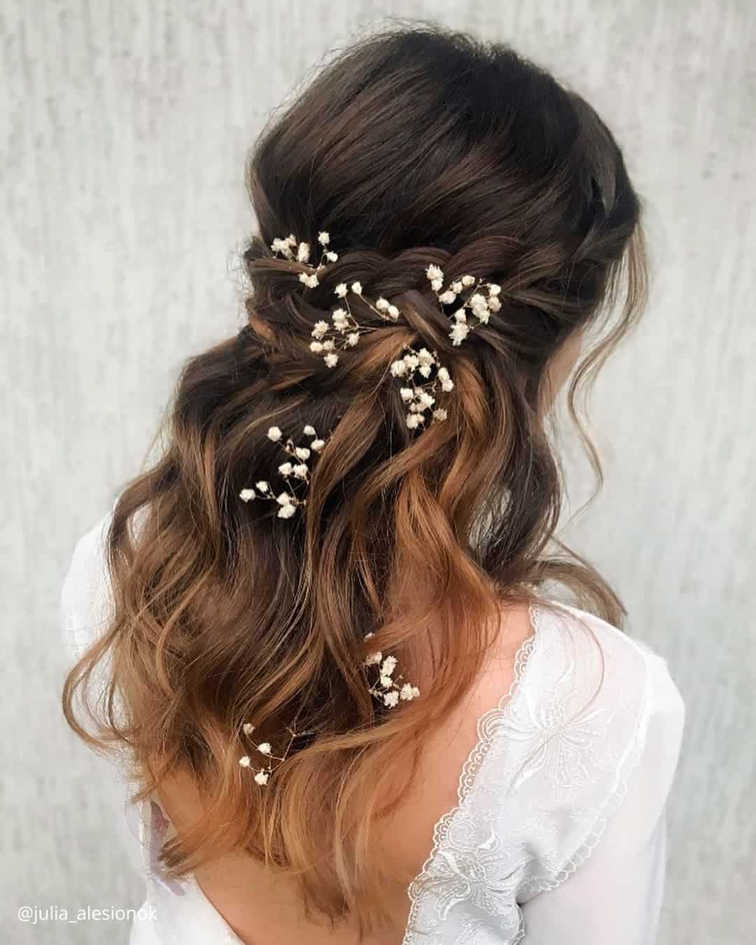 Wedding Bun Hairstyles With Flowers