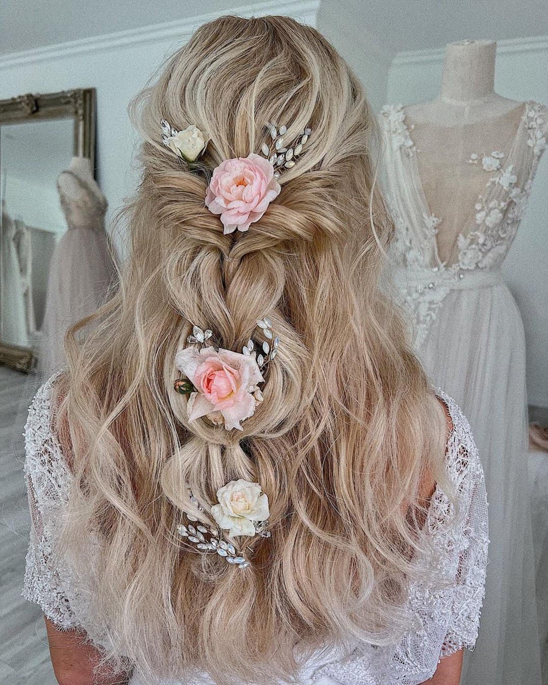 Wedding Hairstyles With Flowers For Long Hair