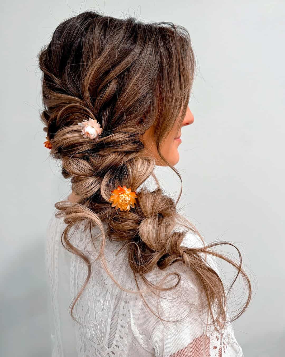 Simple Wedding Hairstyles With Flowers