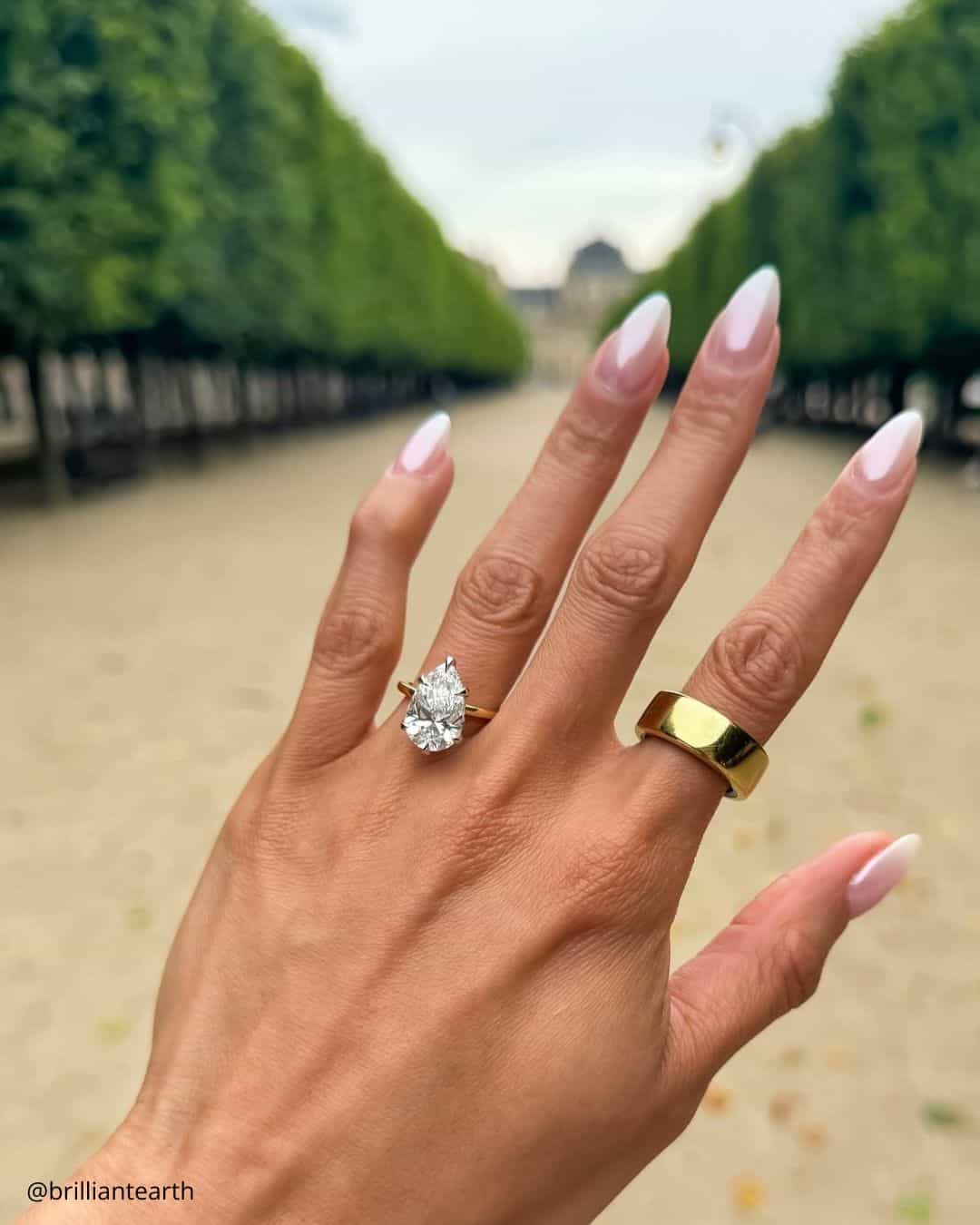 Pave Band Engagement Rings