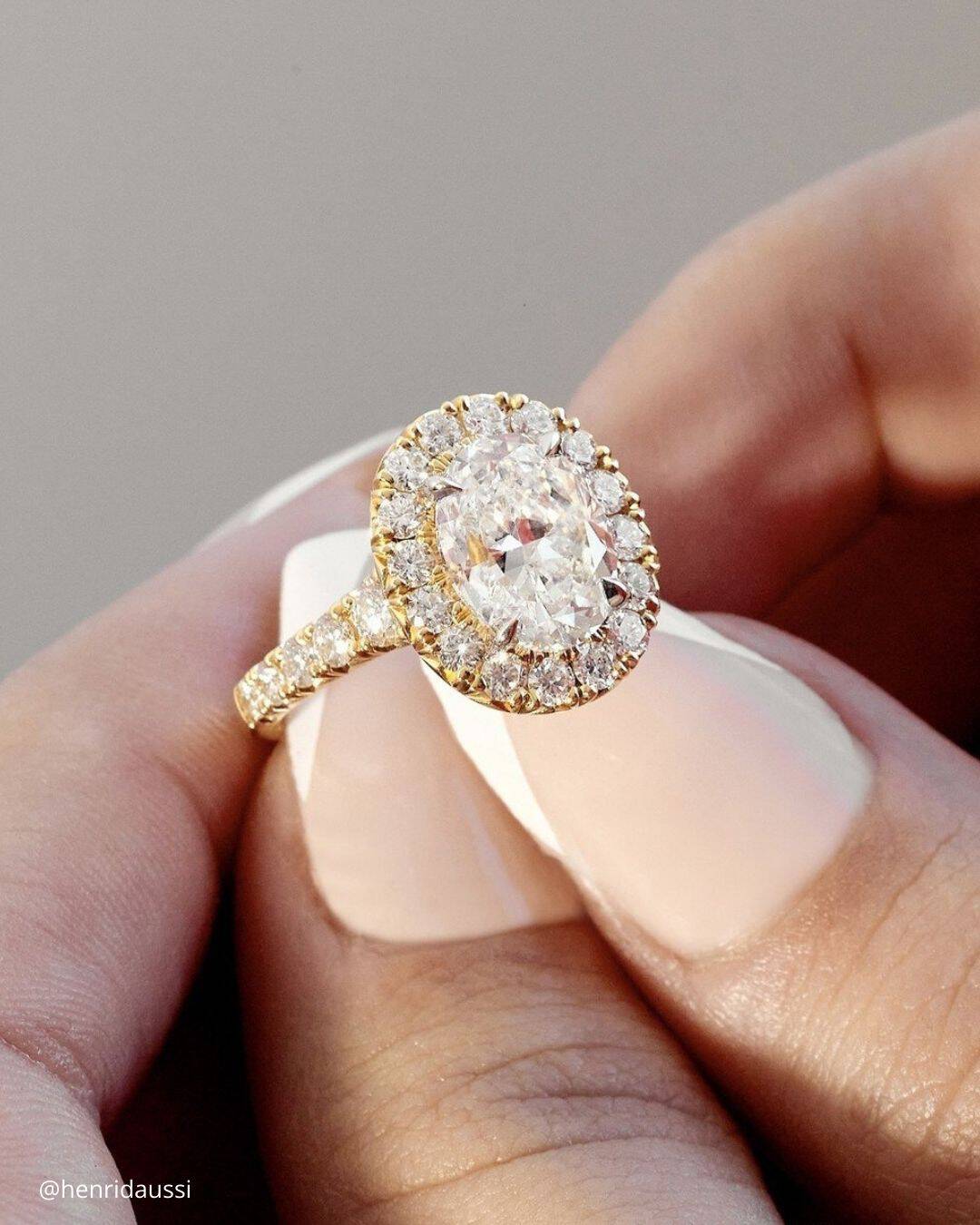 Colored Oval Cut Engagement Rings
