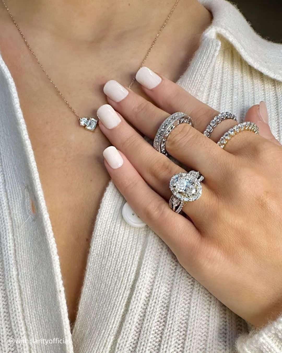 Oval Rings In Wedding Sets