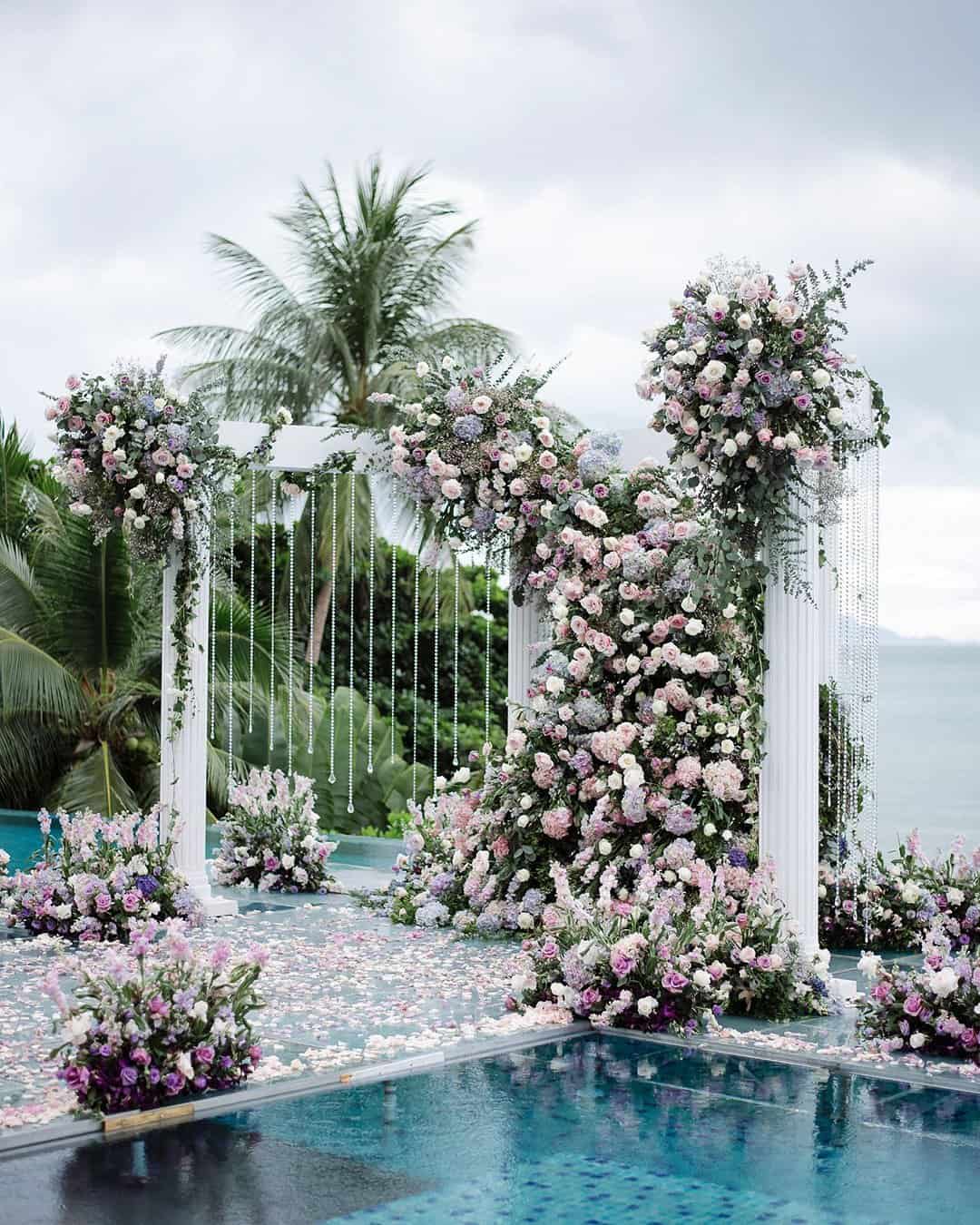 wedding ceremony decorations chich floral arch theweddingblissthailand