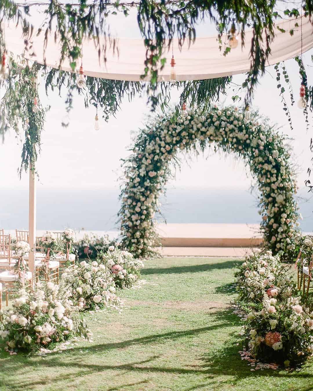 wedding ceremony decorations floral wedding aisle theweddingblissthailand