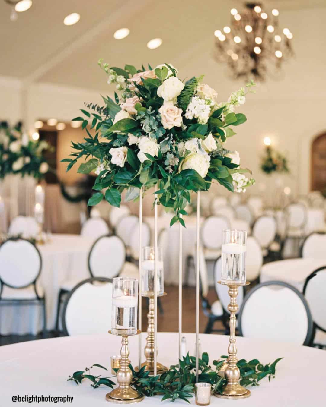 Wedding Cake Table Flowers Decor