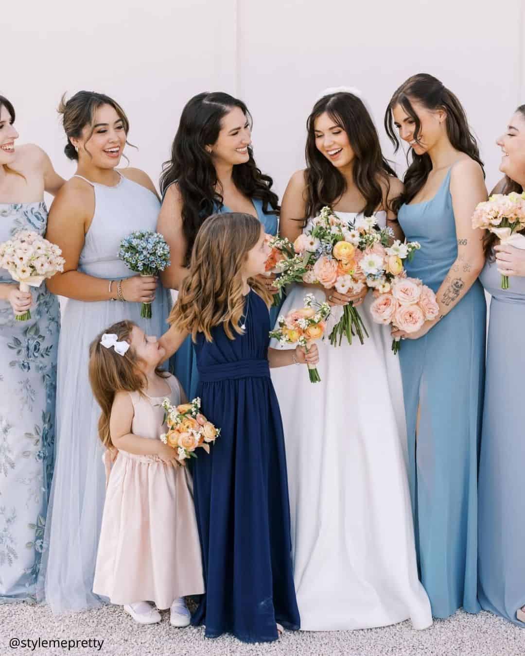 wedding photos bride standing with family happy stylemepretty
