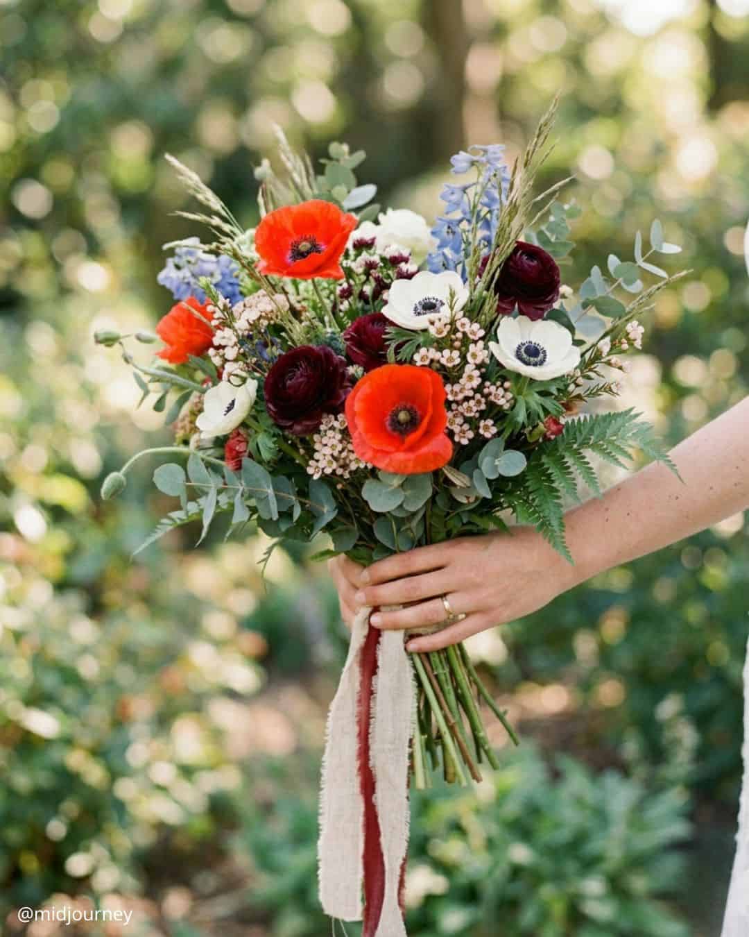 Blue & Purple Bouquets For A Summer