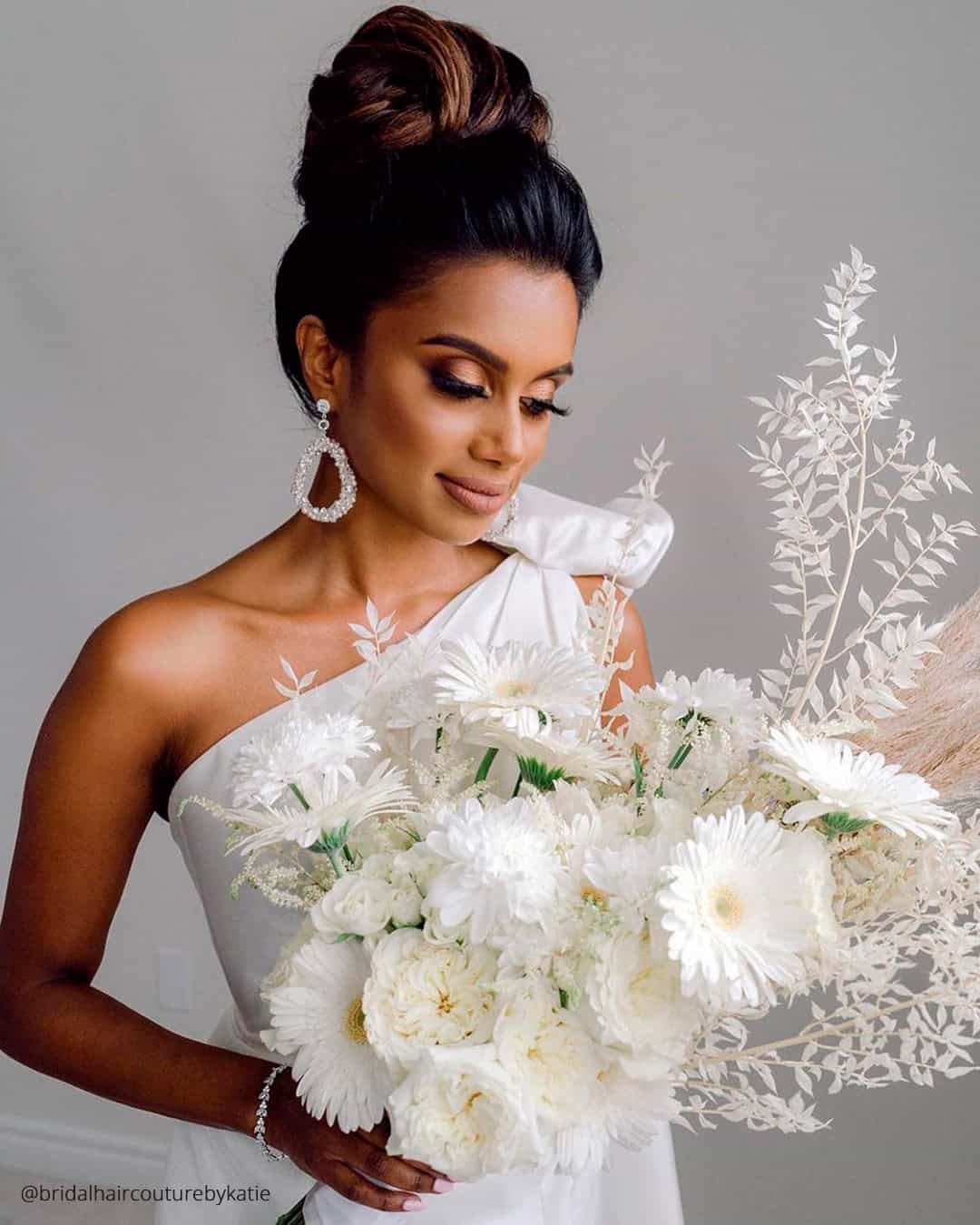 High Bun Wedding Hair