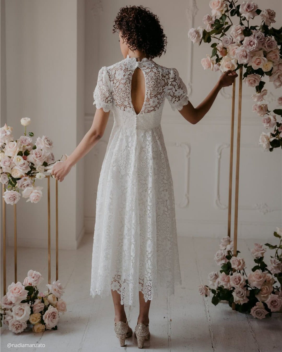 Tea Length Dresses Wedding With Sleeves