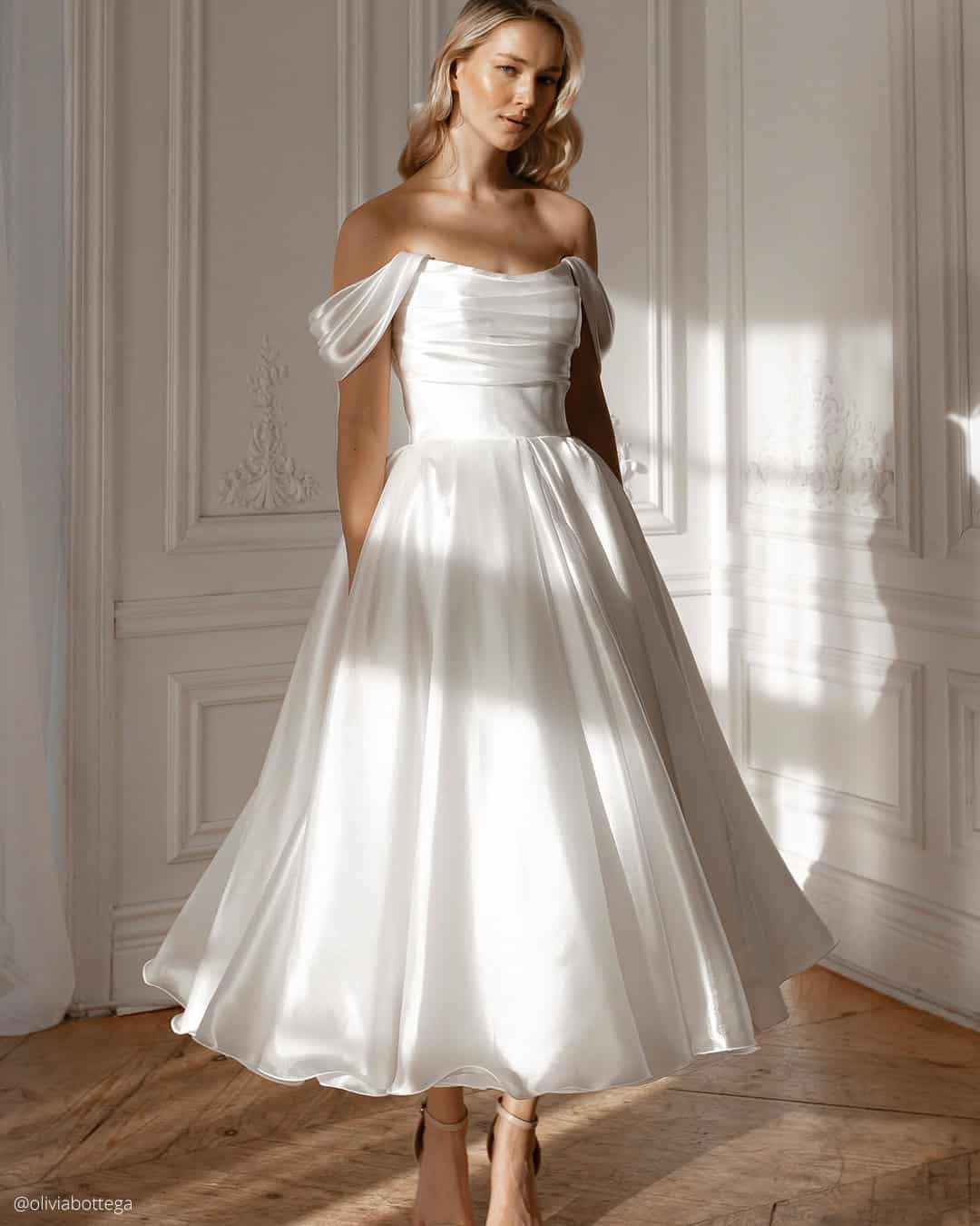 Vintage Style Tea Length Wedding Dresses