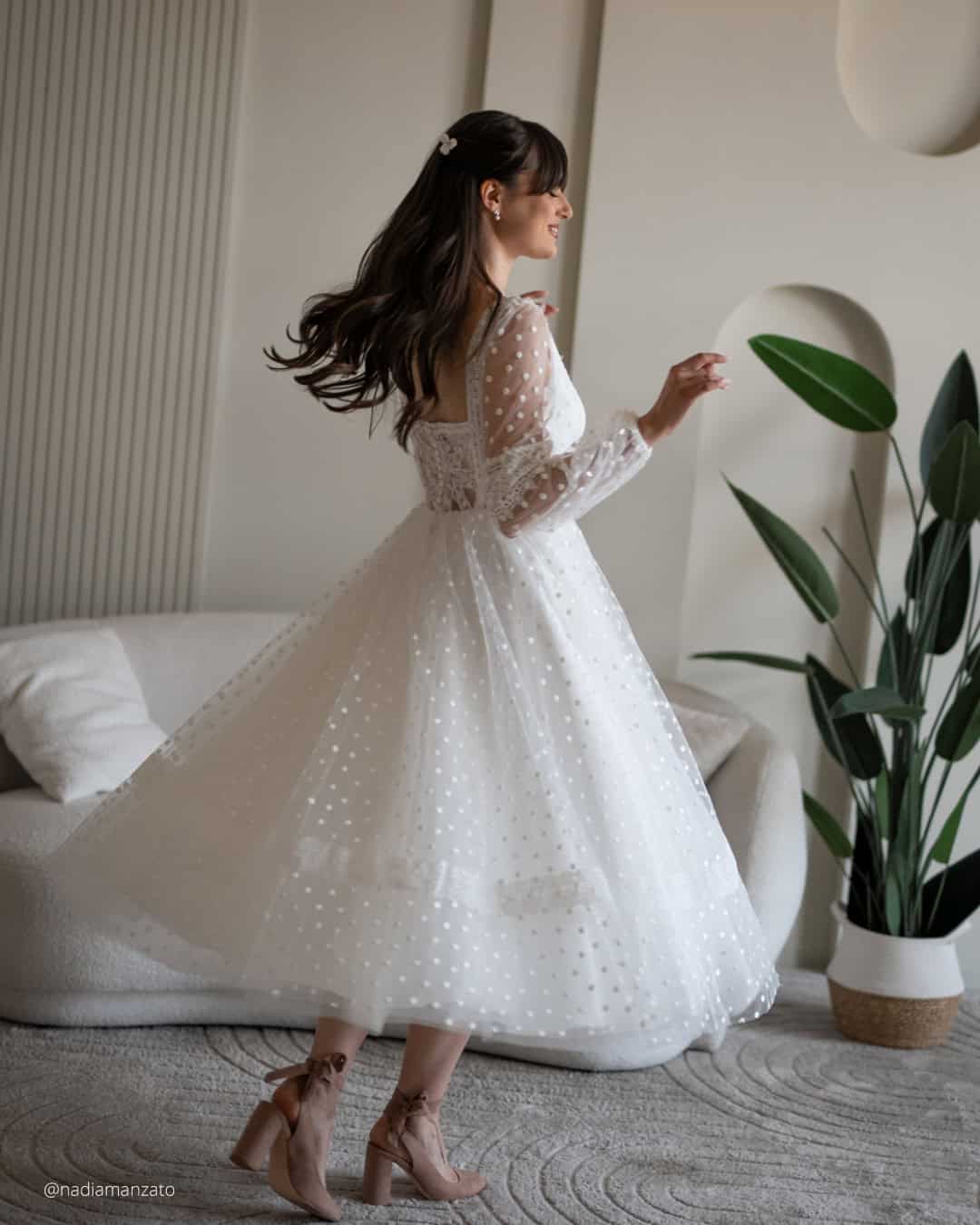 Vintage Style Tea Length Wedding Dresses