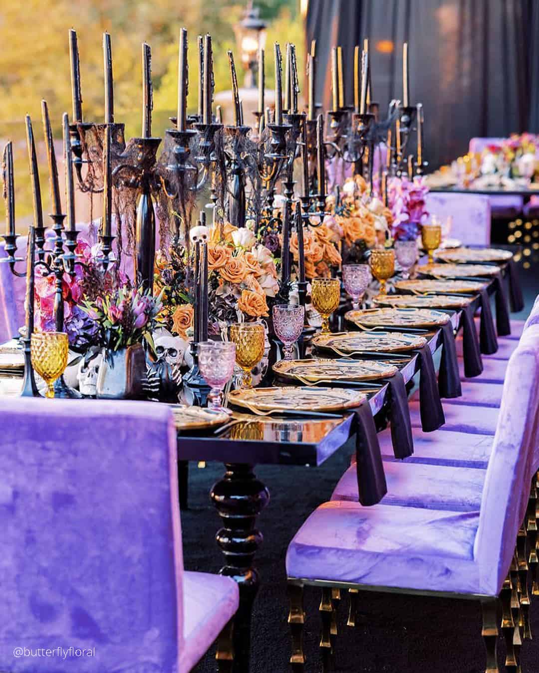 Velvet Chairs In Wedding Decor