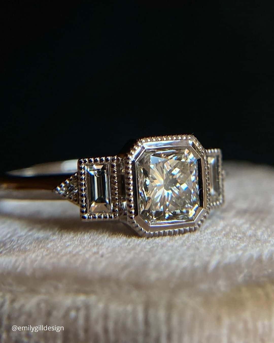 Vintage Emerald Engagement Rings
