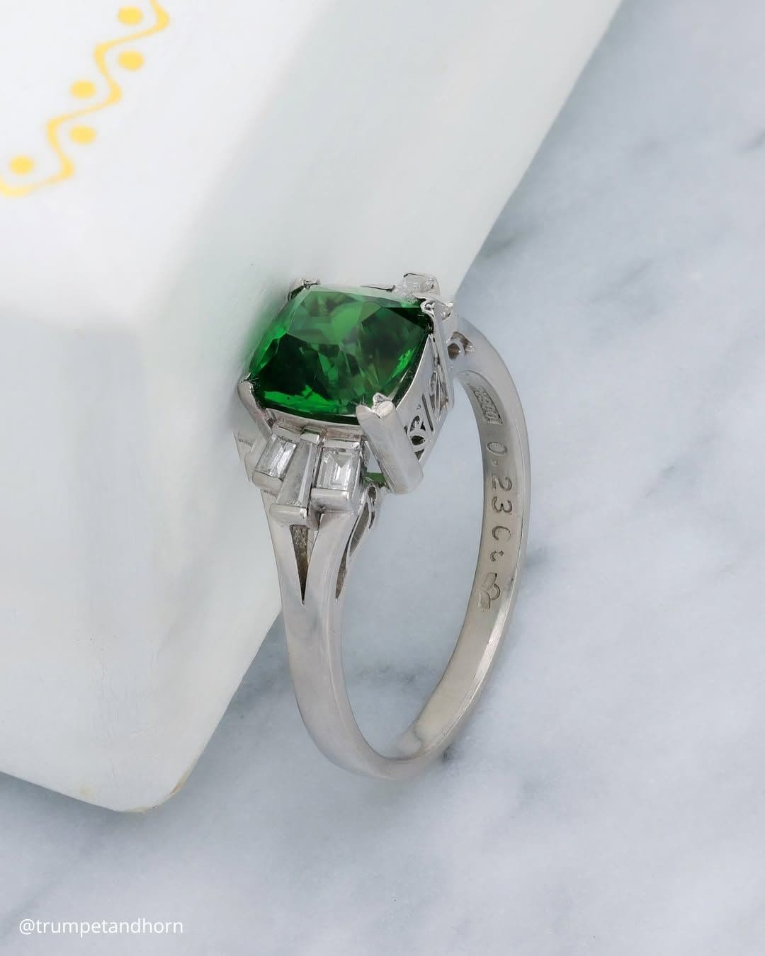 Vintage Emerald Engagement Rings